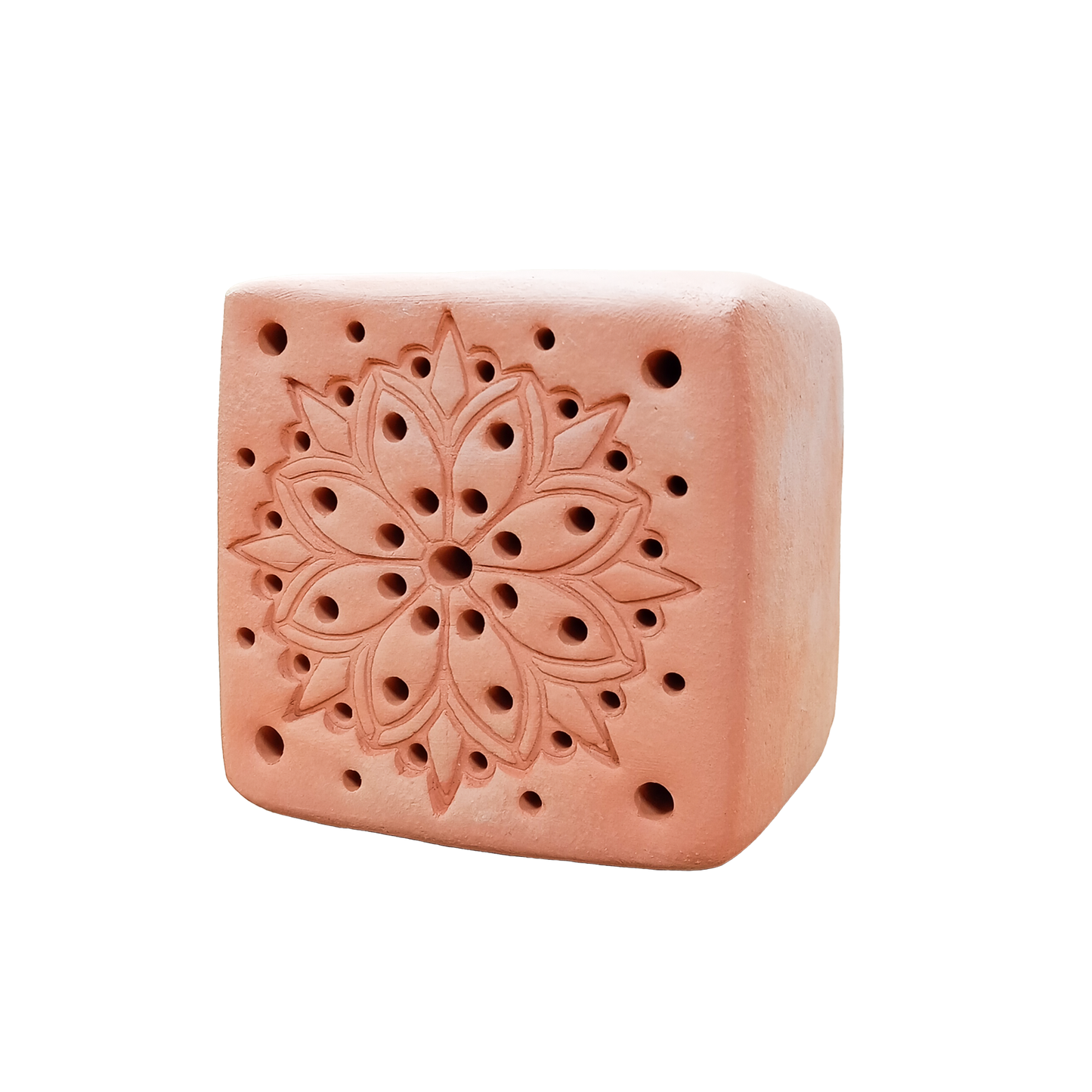 🐝 Bienenstein 🐝 mit Holzrahmen Mandala rot