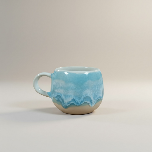 Tasse MEERESRAUSCHEN hellblau weiß