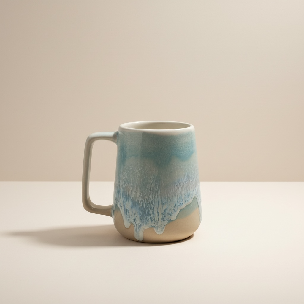 XL Tasse MEERESRAUSCHEN hellblau weiß